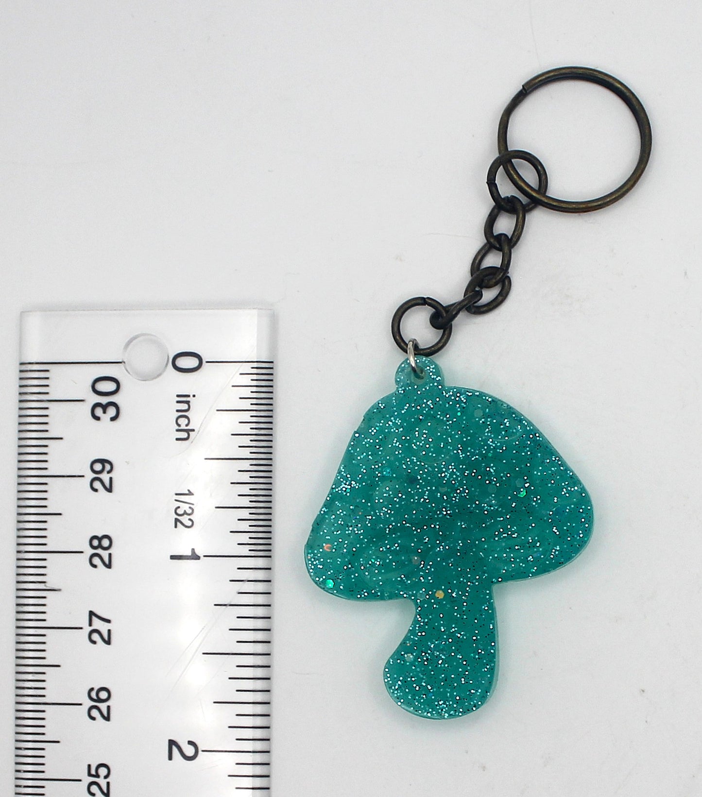 Resin Mushroom Keychain
