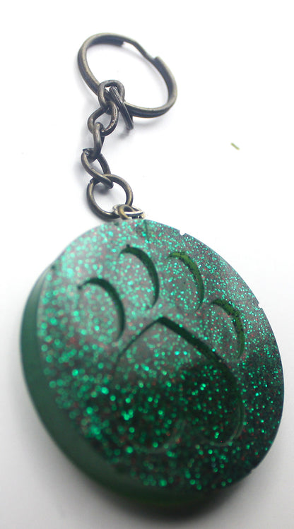 Resin Pawprint Keychain