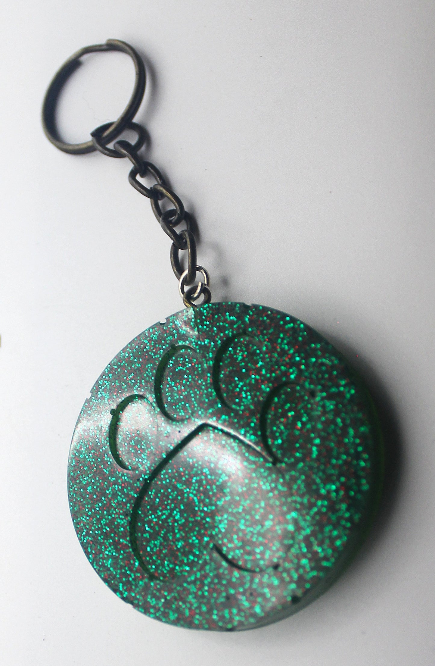 Resin Pawprint Keychain