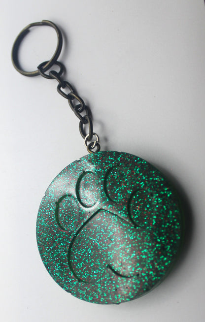 Resin Pawprint Keychain