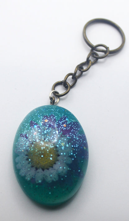 Resin Flower Keychain