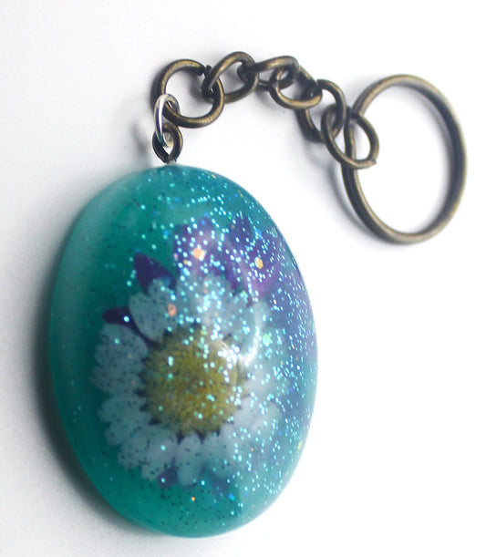 Resin Flower Keychain
