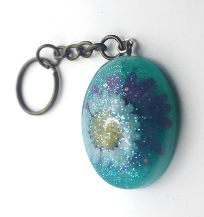 Resin Flower Keychain
