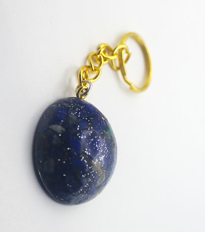 Resin Lapis Lazuli Chip Keychain