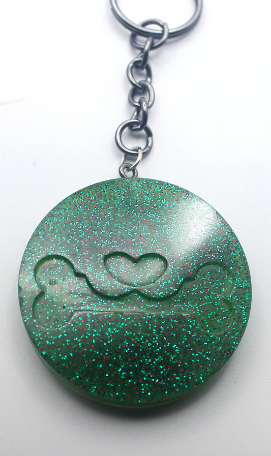 Resin Dog Bone Keychain