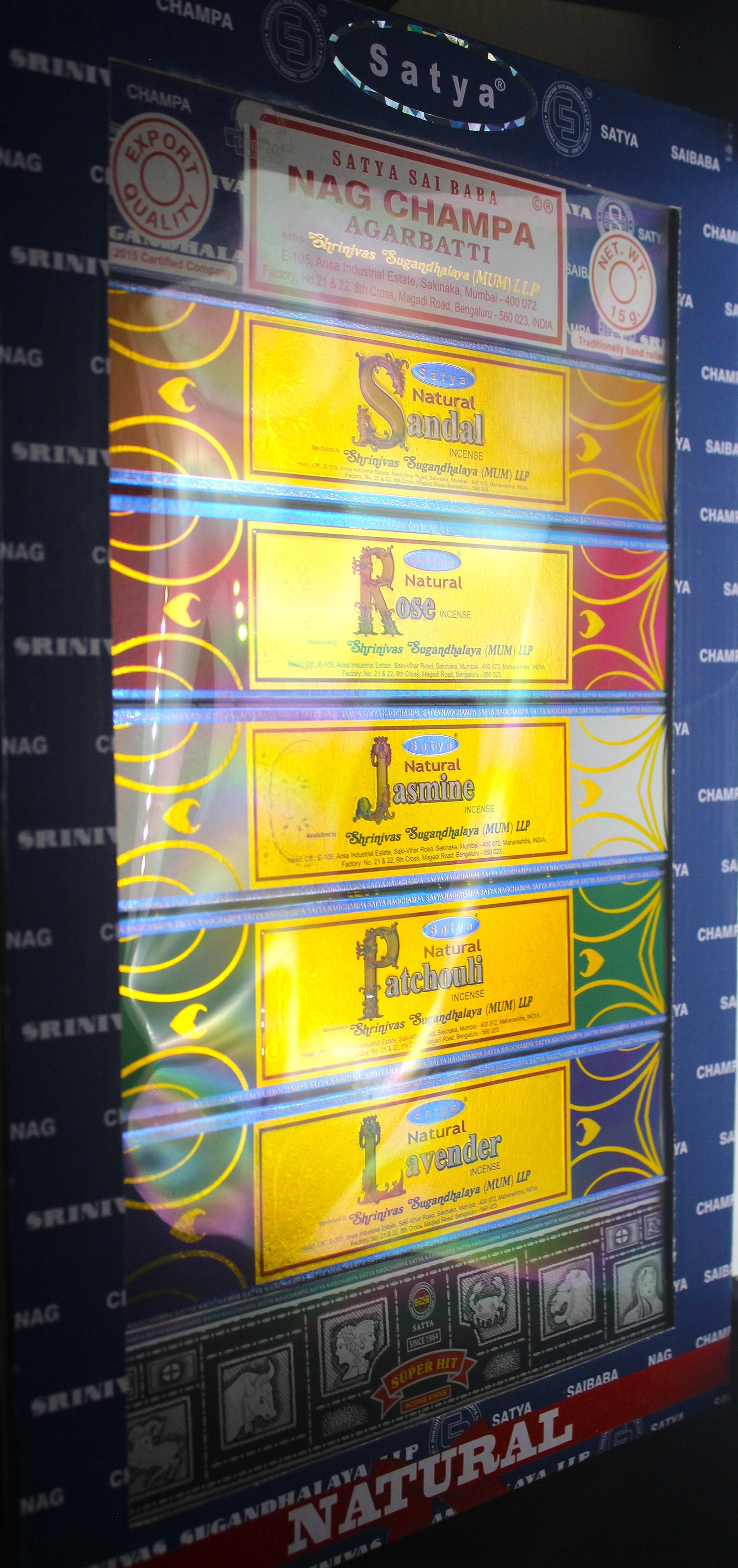 Satya Natural Incense Assortment 7 Pack