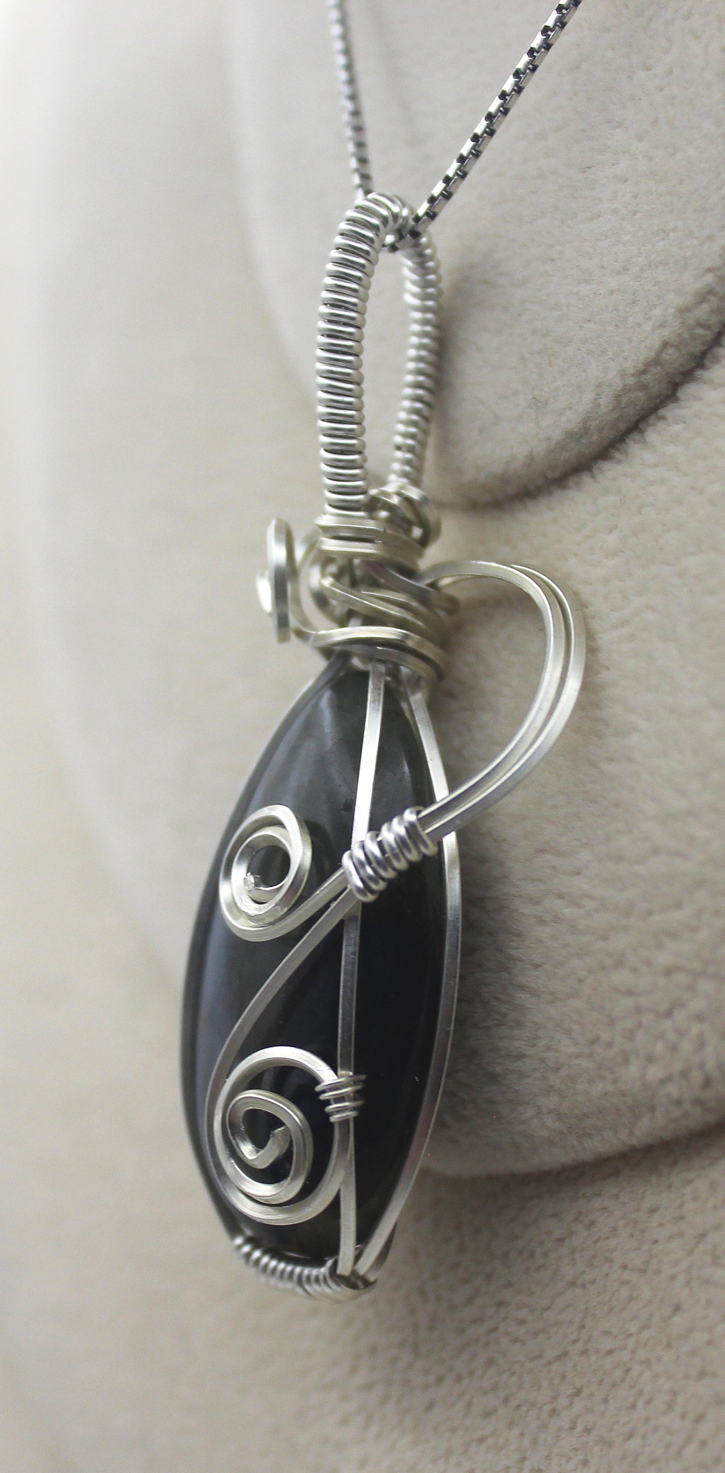 Argentium Silver Labradorite Pendant Necklace