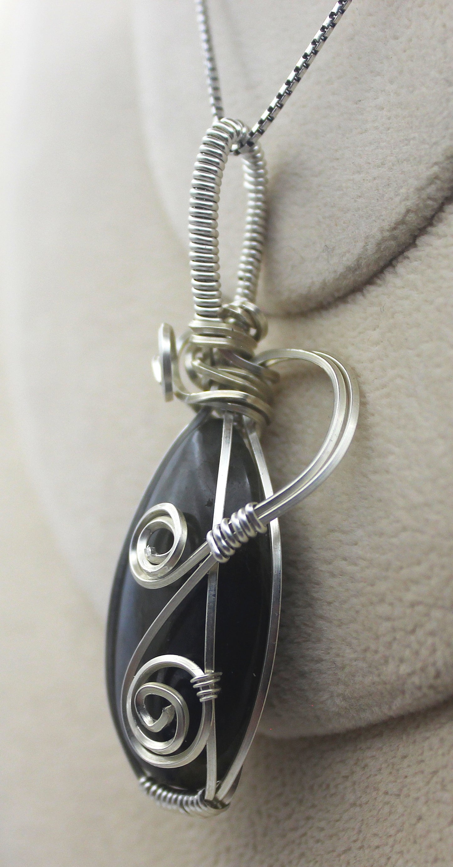 Argentium Silver Labradorite Pendant Necklace