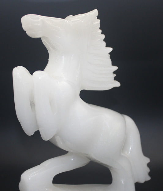 White Calcite Horse