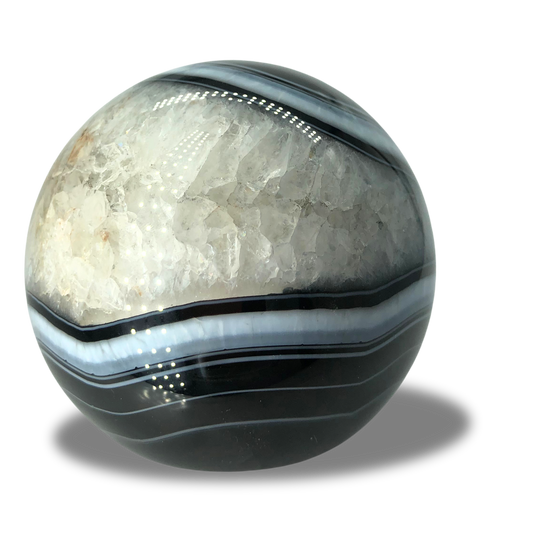Black Banded Agate Sphere