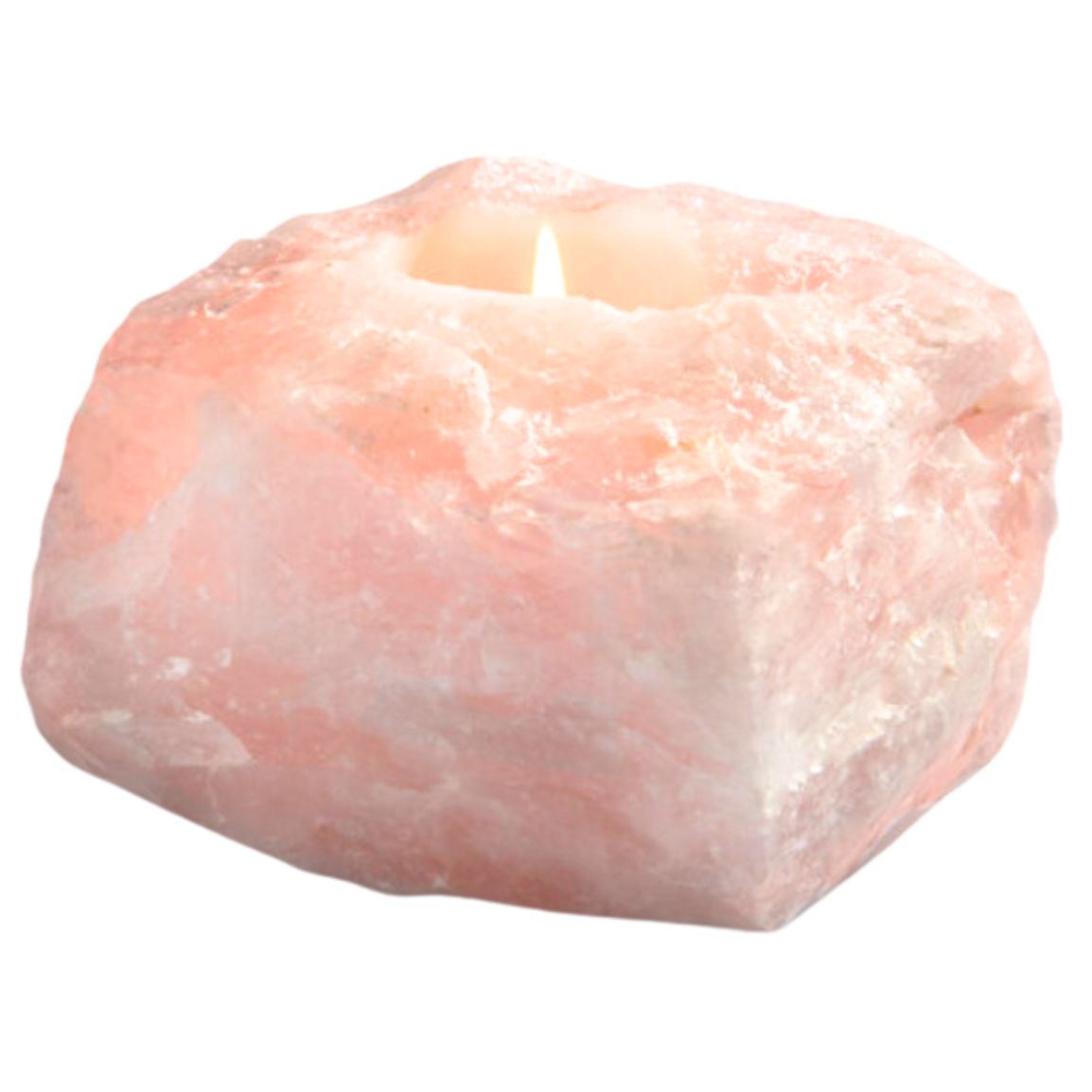 Rose Quartz Candle Holder $25.00