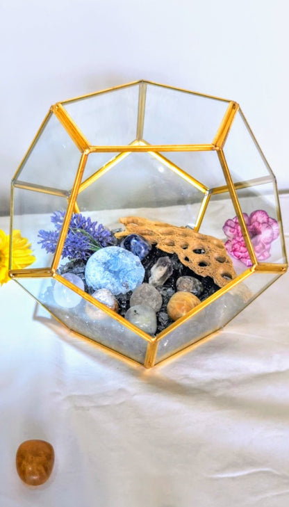 Celestine Serenity Crystal Geode Terrarium