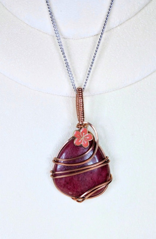 Rhodonite Cabochon *Unplated Copper*