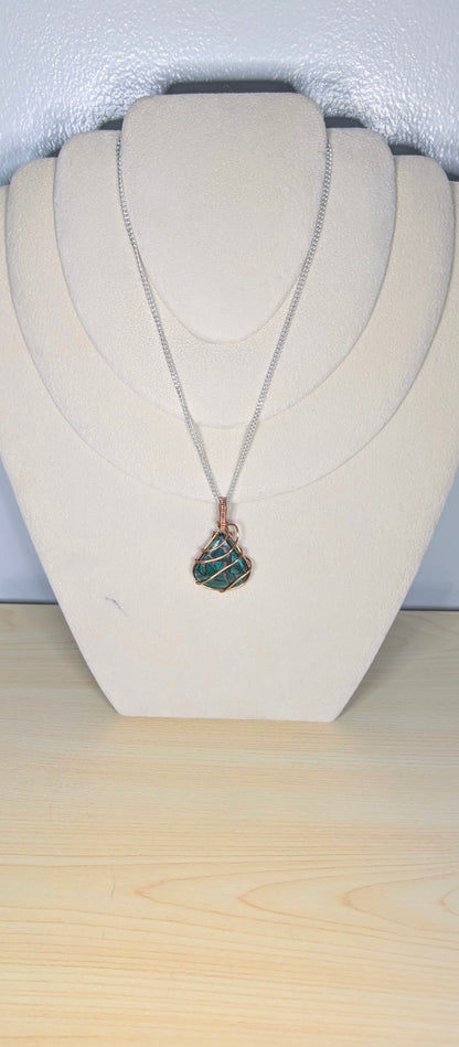 Malachite in Copper Matrix Cabochon