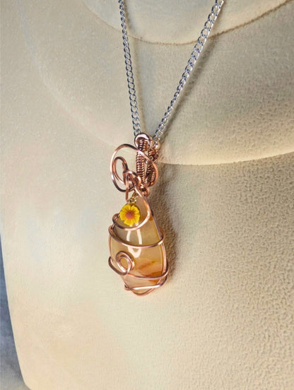 Carnelian Cabochon *Unplated Copper*