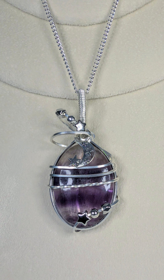 Fluorite Shooting Star Cabochon *Sterling Silver*
