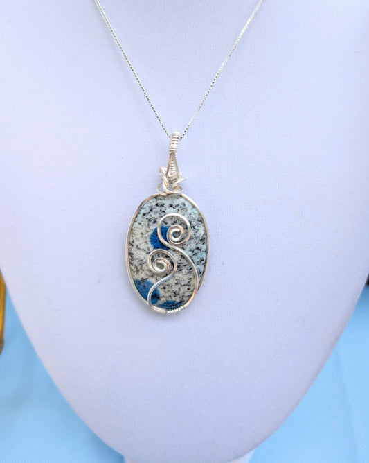 K2 "Blueberry" Jasper Round Cabochon *Argentium Silver*