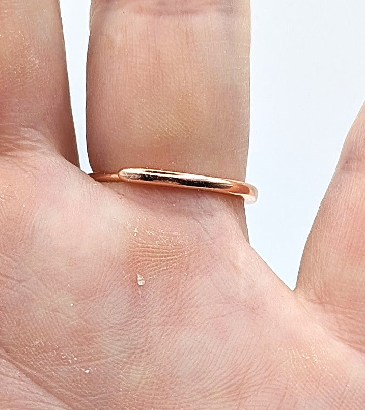 Ring Rose Quartz Rose Gold Color Plated Adjustable