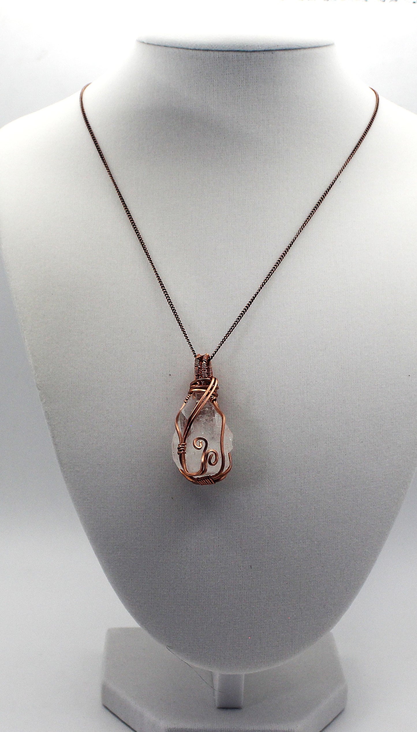 Raw Copper Apophyllite Point Pendant Necklace