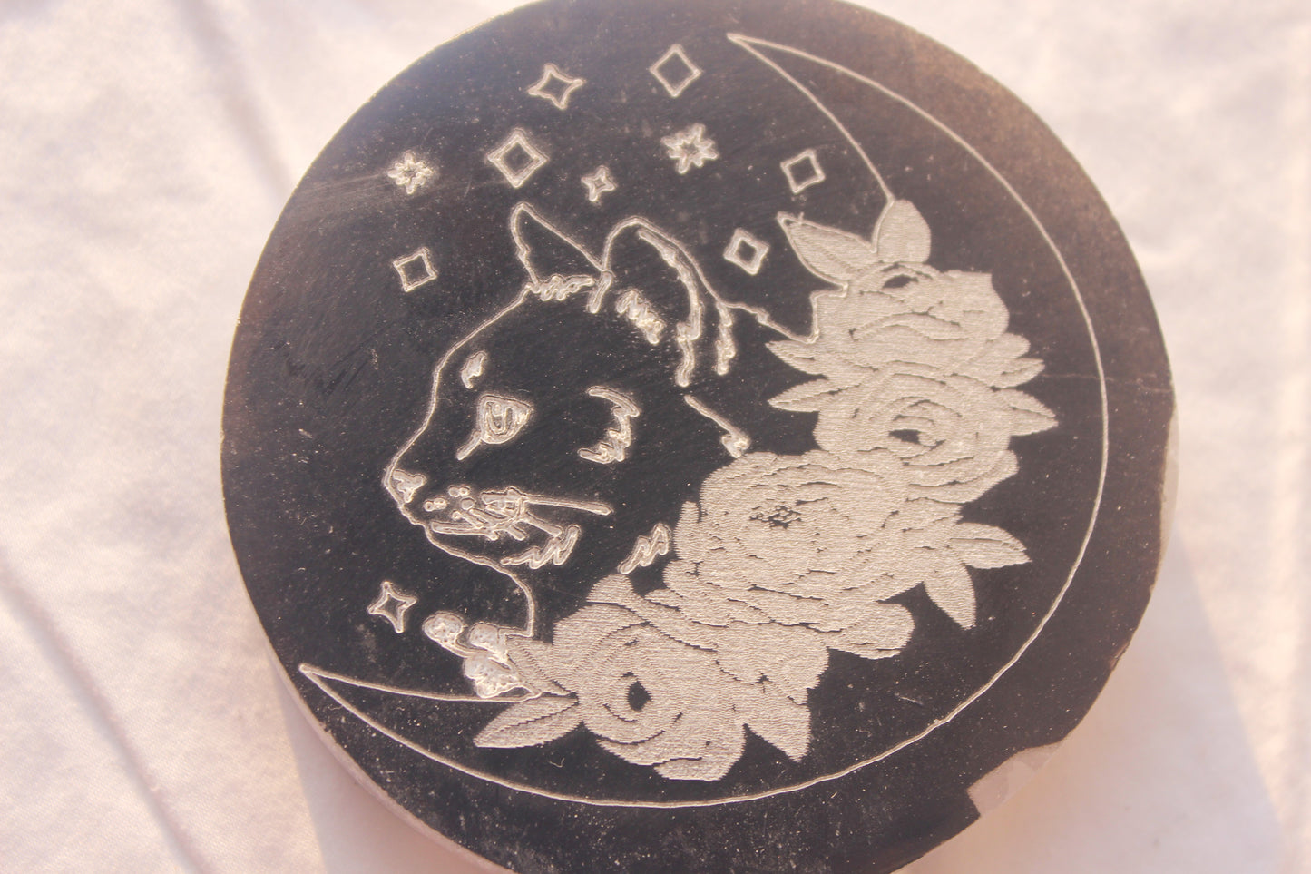Selenite Plate: Cat