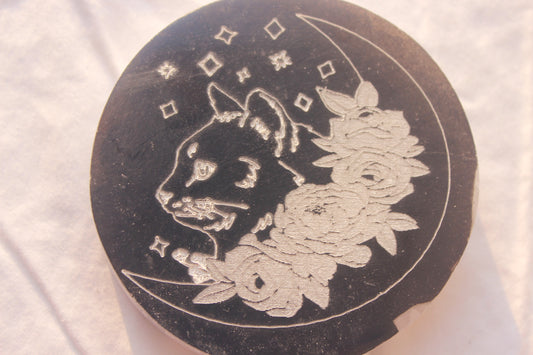 Selenite Plate: Cat