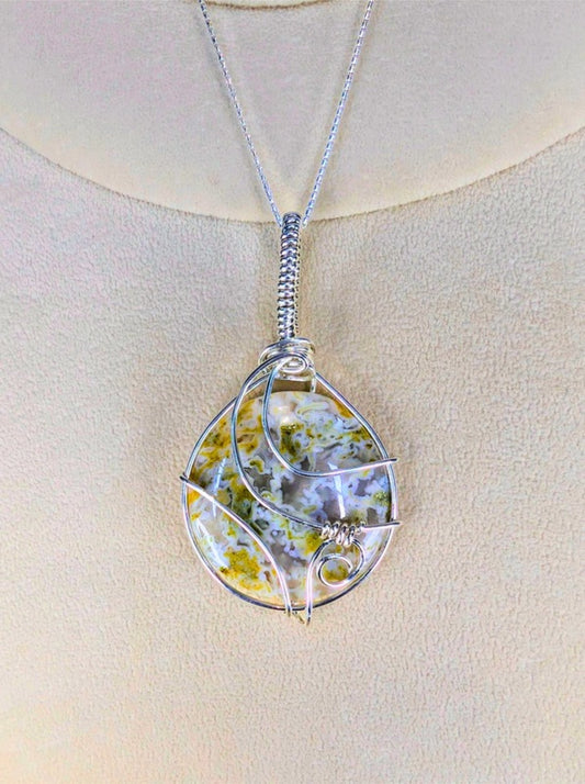 Moss Agate Cabochon *Sterling Silver*