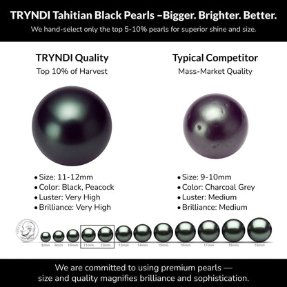 Tahitian Black Pearl Twist Necklace