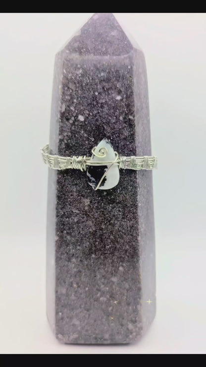 Silver Argentium Zebra Jasper Cuff Bracelet – Handmade Stone Cuff for Balance & Grounding