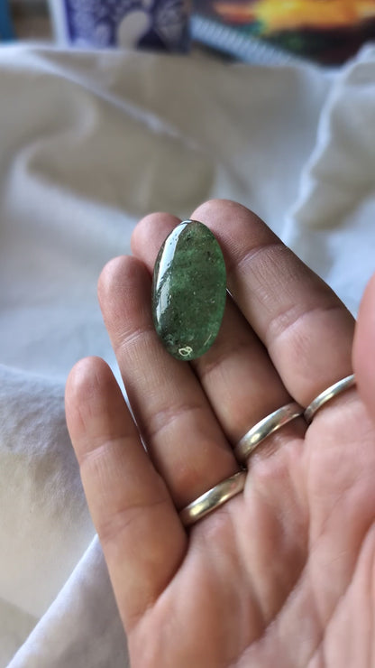 Green Strawberry Quartz (Aventurine) Cabochon Creation