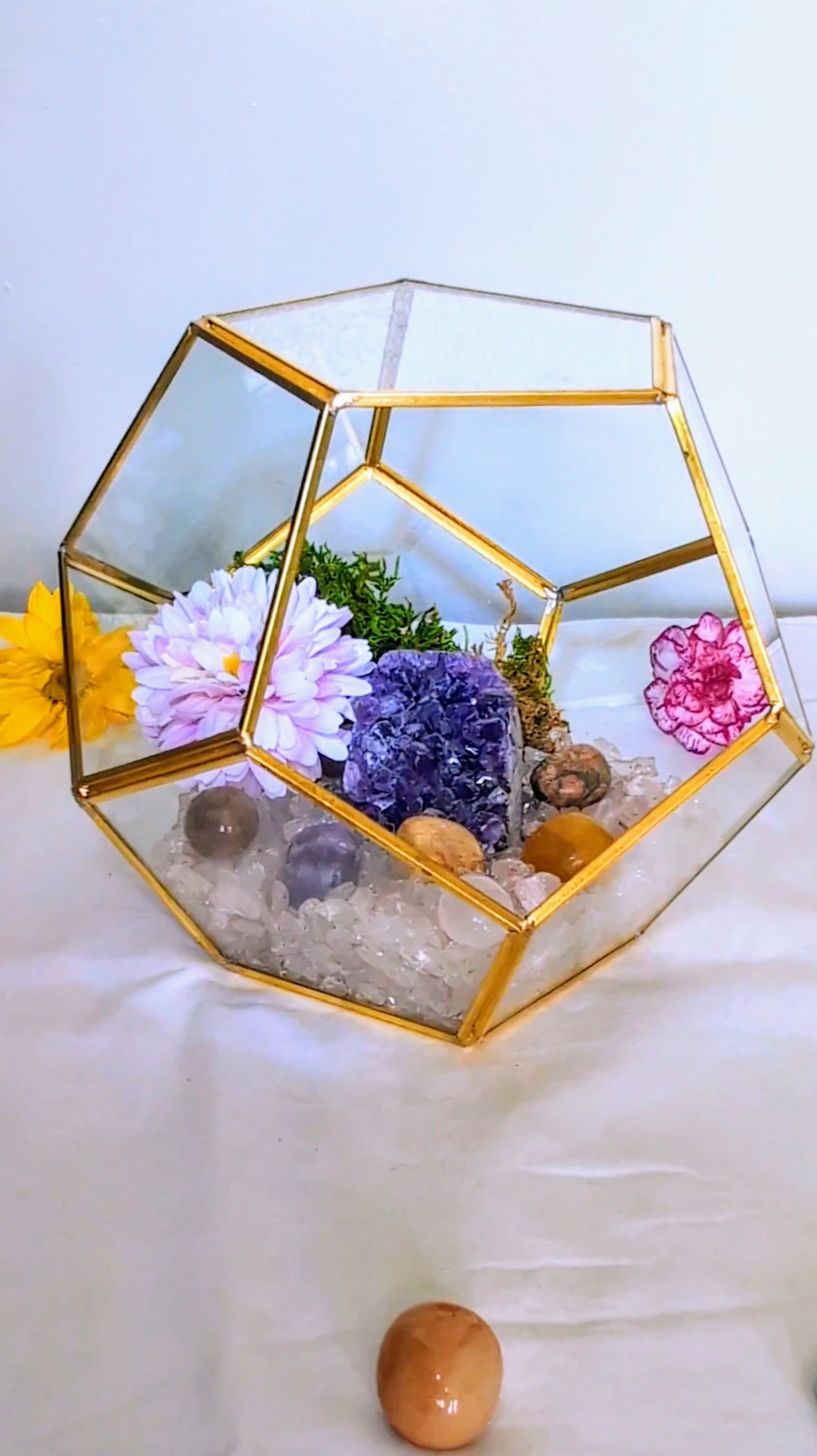 Enchanting Amethyst Glade Crystal Geode Terrarium
