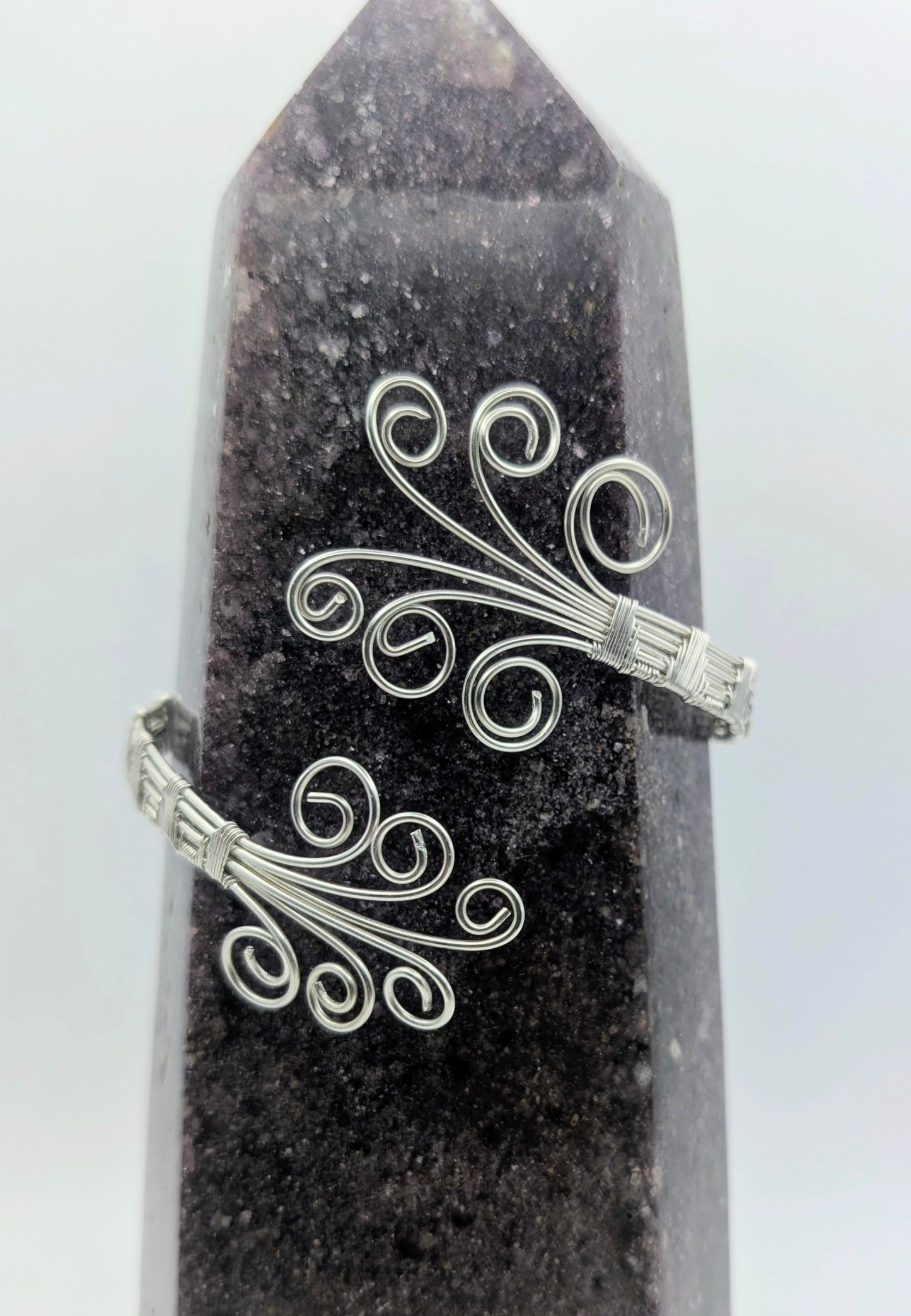 Silver Argentium Zebra Jasper Cuff Bracelet – Handmade Stone Cuff for Balance & Grounding