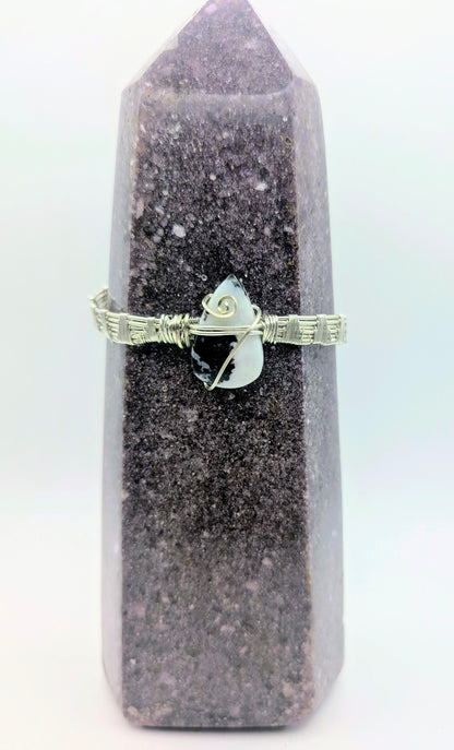 Silver Argentium Zebra Jasper Cuff Bracelet – Handmade Stone Cuff for Balance & Grounding