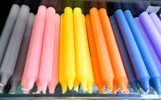 Color Spell Taper Candles – Ritual & Intention Candles for Spellwork, Altars, and Meditation
