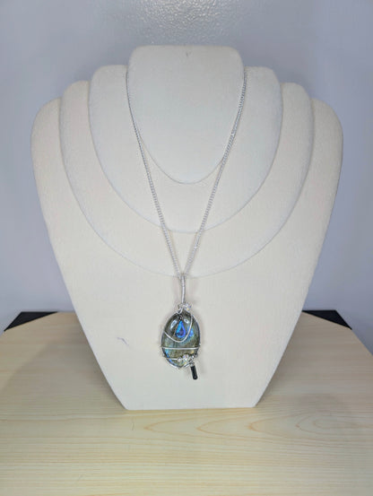 Labradorite Cabochon *Sterling Silver* Necklace