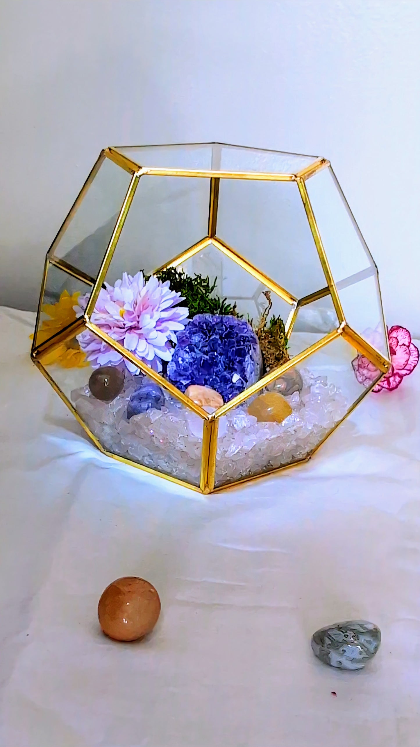 Enchanting Amethyst Glade Crystal Geode Terrarium