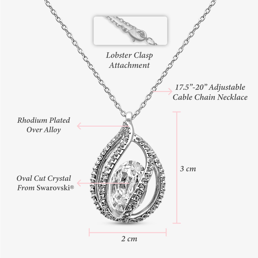 TRYNDI™ To My Beautiful Soulmate Birdcage Necklace With Authentic Swarovski Crystals